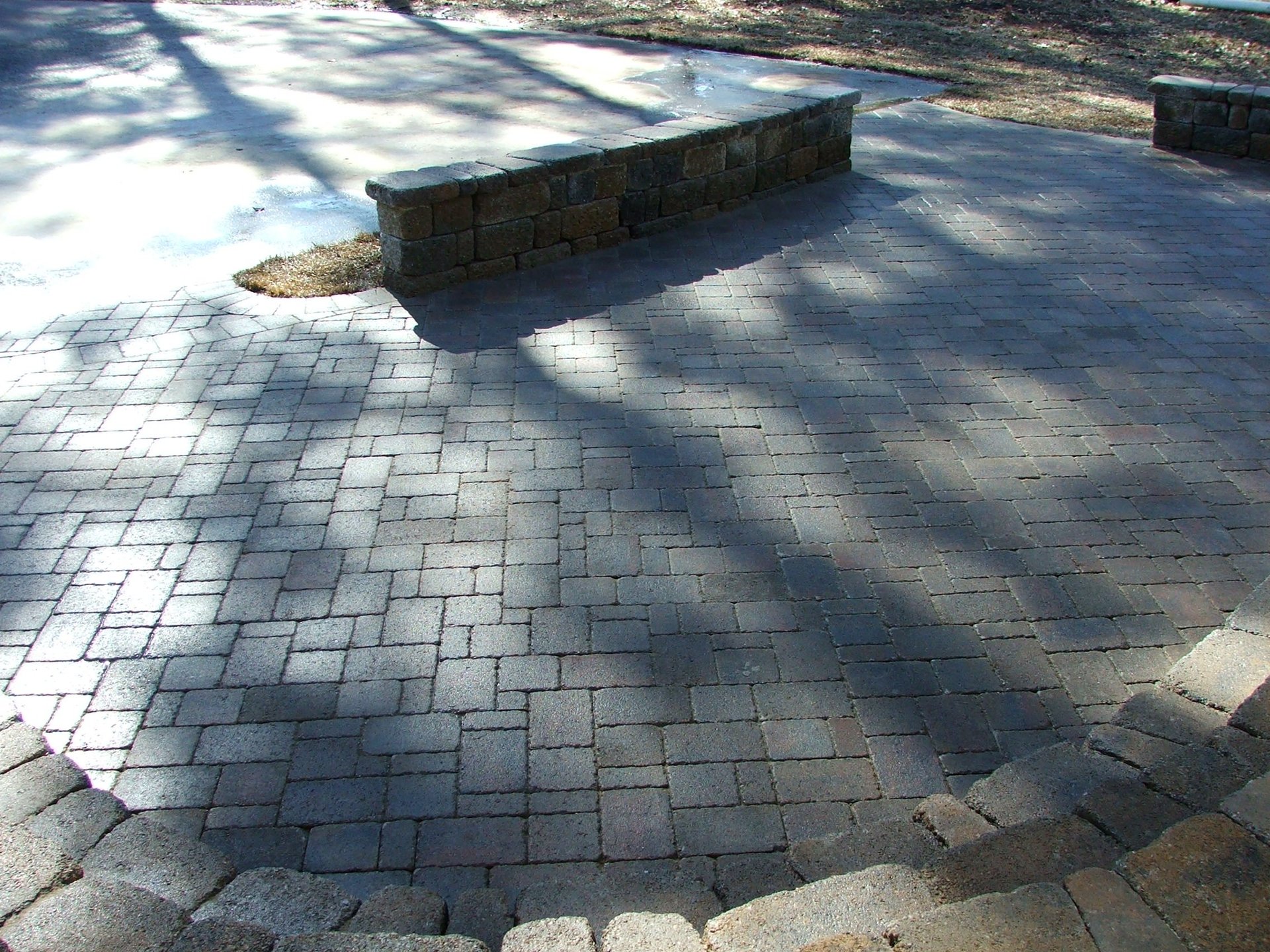 Brick-like pavers.